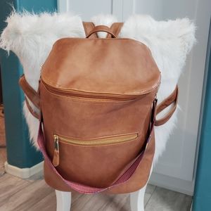 Vegan leather backpack